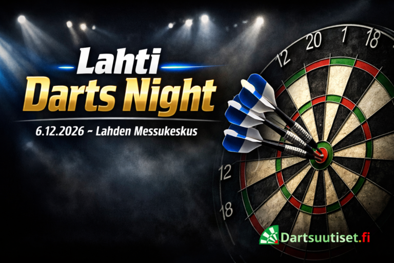 Lahti Darts Night 2026 – maailman huiput saapuvat Suomeen joulukuussa