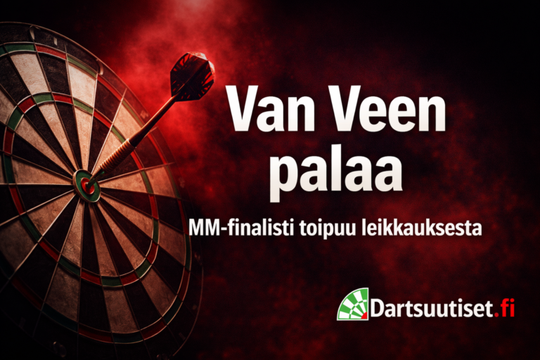 van veen tekee paluun darts areenoille