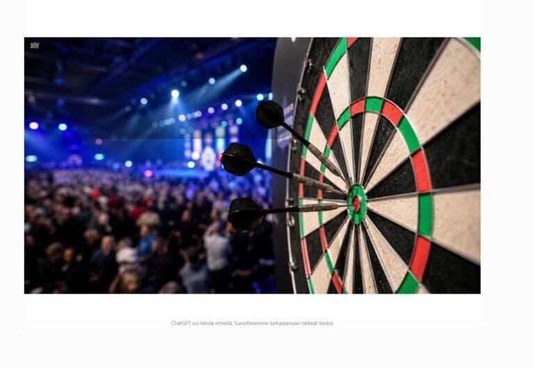 Lahti Darts Night 2026 -tapahtuman dartstaulu ja yleisö
