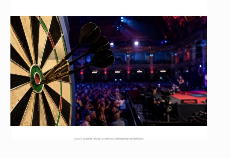 World Matchplayn naisten sarja Blackpoolissa, dartstaulu ja areena