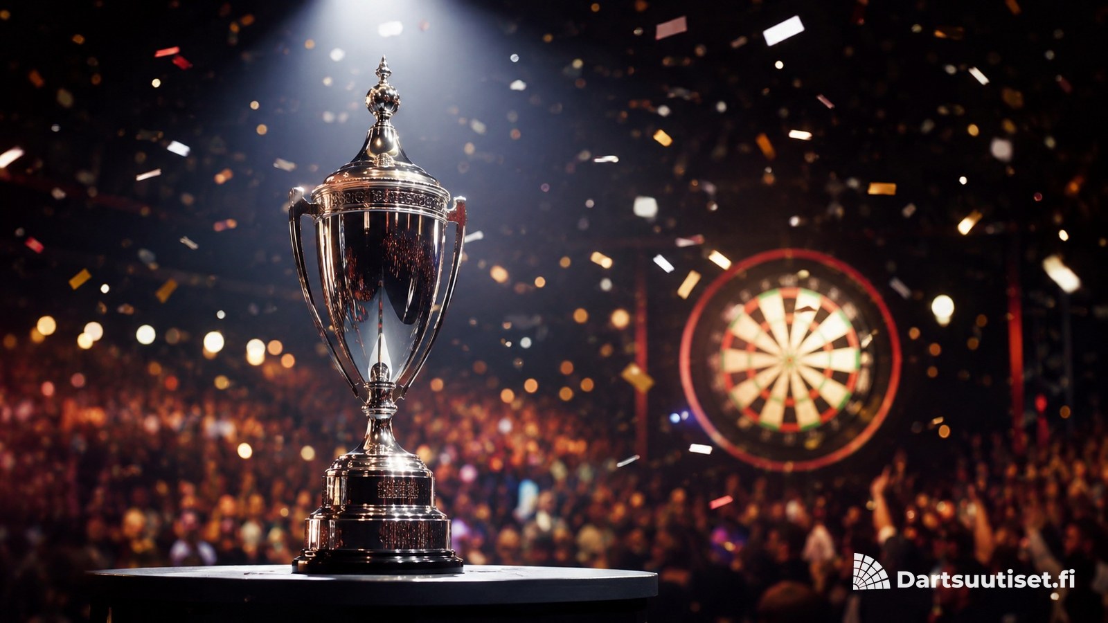 Mestaruuspokaali Uuden-Seelannin Darts Masters 2026 -turnauksen lavalla