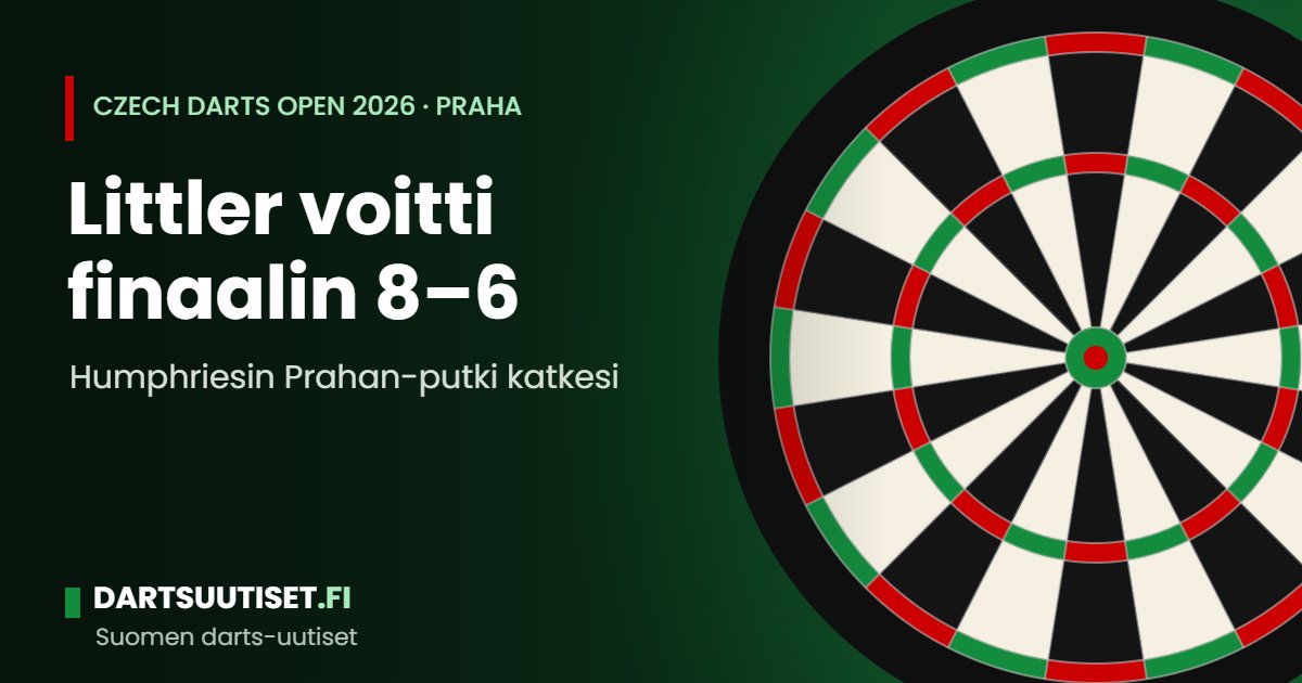 Darts-pelaaja heittää valaistulle taululle täydessä areenassa Czech Darts Openissa Prahassa.