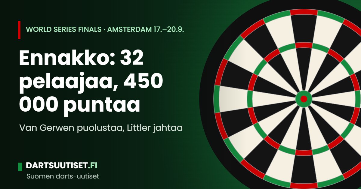 Täysi AFAS Live -areena Amsterdamissa valaistun darts-lavan ympärillä World Series of Darts Finalsissa.